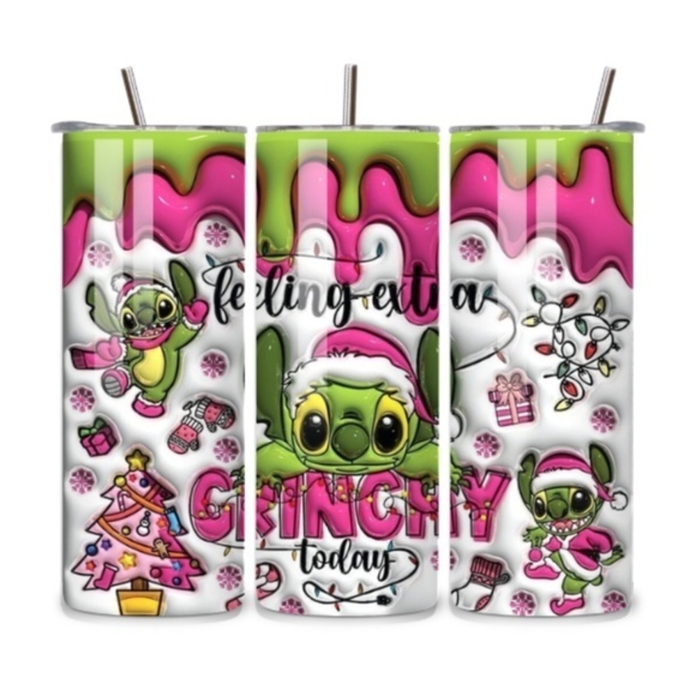 Stitch Grinch Christmas 20oz Stainless Steel.Tumbler